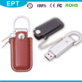 Promotional Gift Custom Metal PU Leather USB Flash Drive